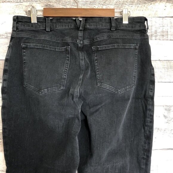 Duluth Trading Jeans 14L Womens Skinny Leg High Rise Front Seam Black - Picture 4 of 10